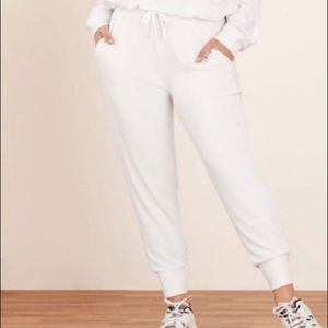 Fabletics womens eco-conscious terry jogger white